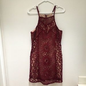Francesca’s || Red Lace Mini Dress || Size - L